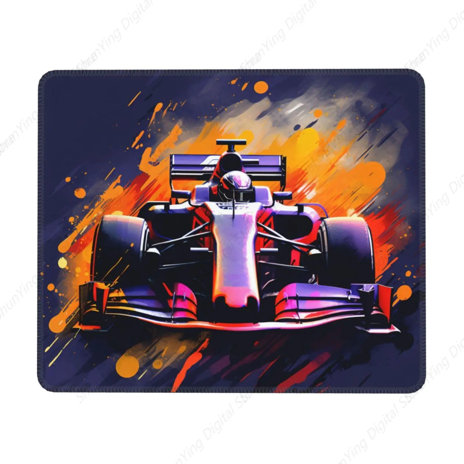 Racing Pk Car Mouse Pad Anti Slip Rubber Band Sewn Edge Office Mouse Pad Suitable For Men's And Women's Computers Laptops