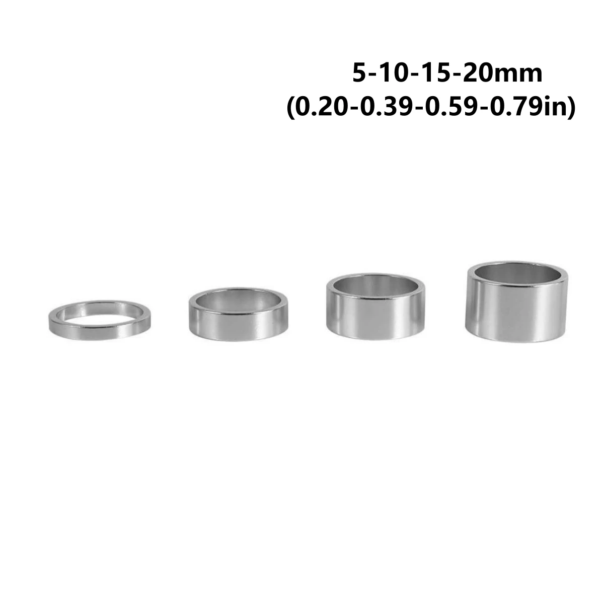 4PCS Kit Fahrrad Headset Spacer 5MM 10MM 15MM 20MM Fahrrad Lenker Vorbau Spacer 28,6 MM Aluminium Legierung Headset Vorbau Spacer Set – Detail 12