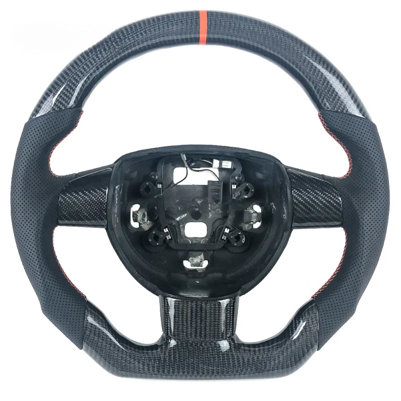 

Для Ford Focus MK2 MK3 изготовленный на заказ перфорированный кожаный руль из углеродного волокна