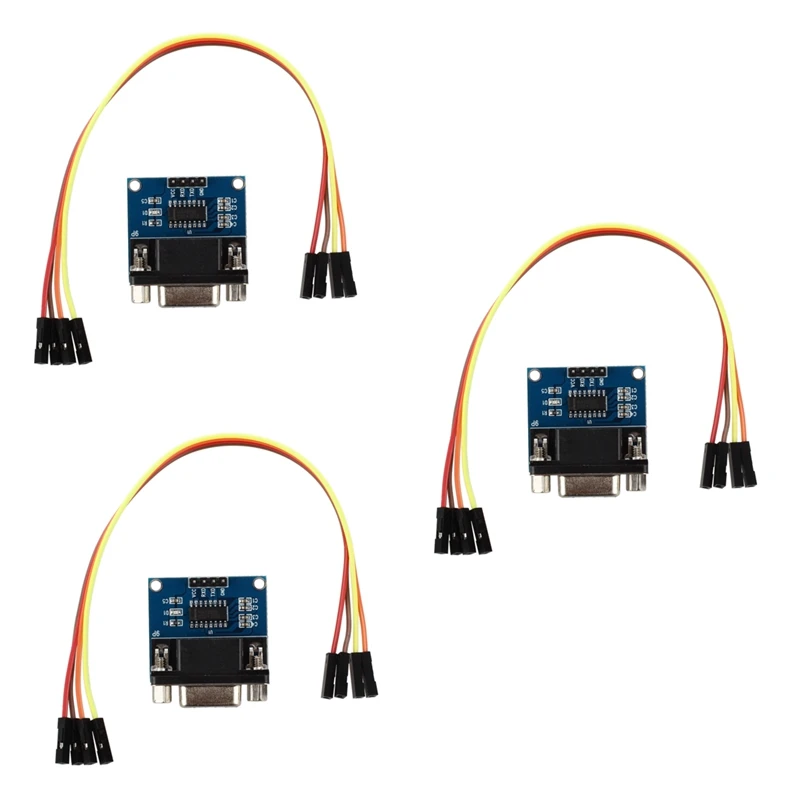 Top Angebote 3X MAX3232 RS232 Serial Port Zu TTL Converter Modul DB9 Stecker Mit 12 Jump Kabel