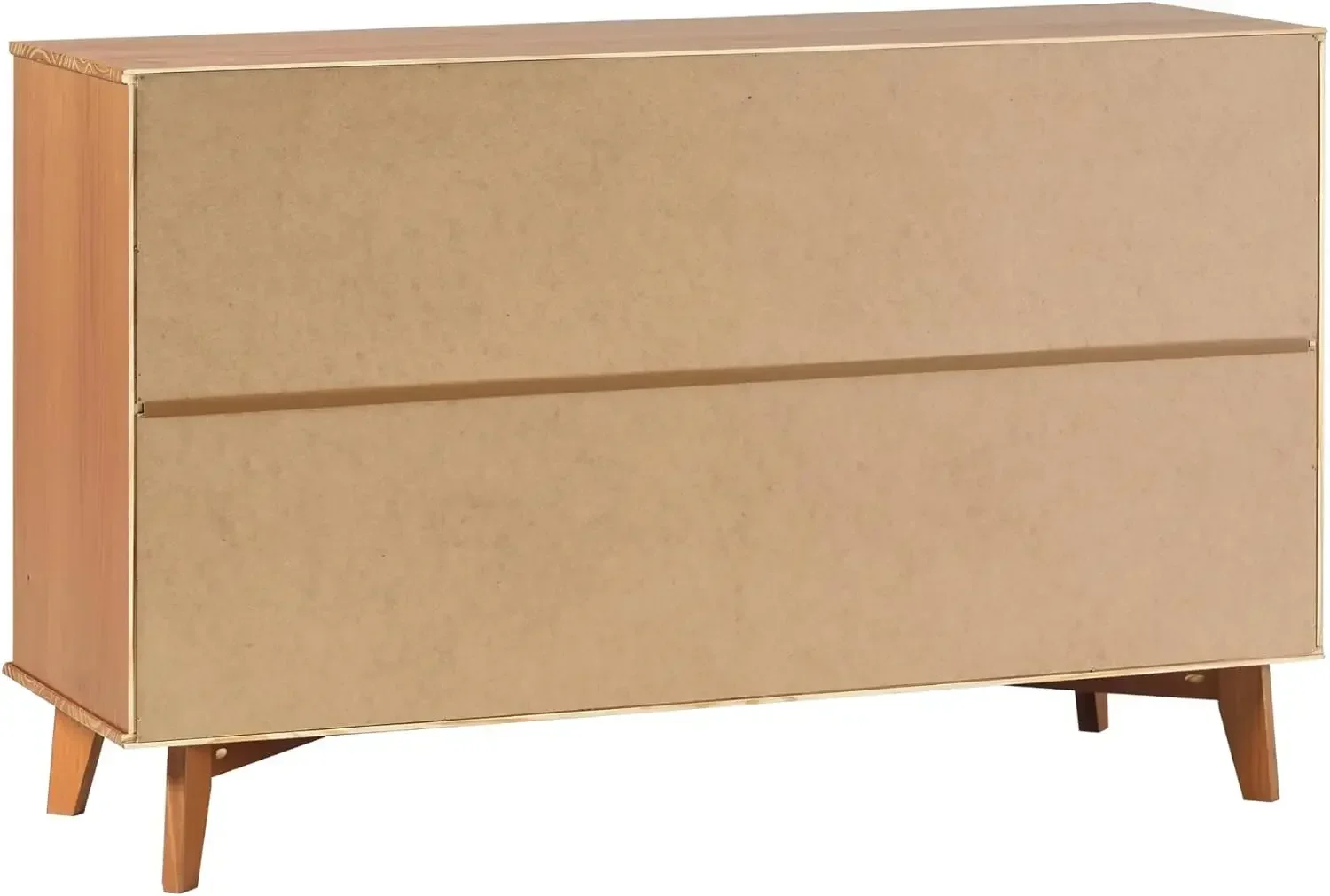 Edison Modern 6 gavetas cômoda organizador de armazenamento de quarto, 52 polegadas, alça de caramelo