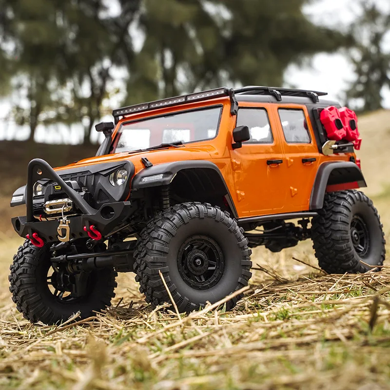 1:10 R1011 Veículo de Controle Remoto 2.4G Full Proporcional Rock Crawler LED Light 4WD Off-Road Caminhão de Escalada Brinquedos Presentes de Natal