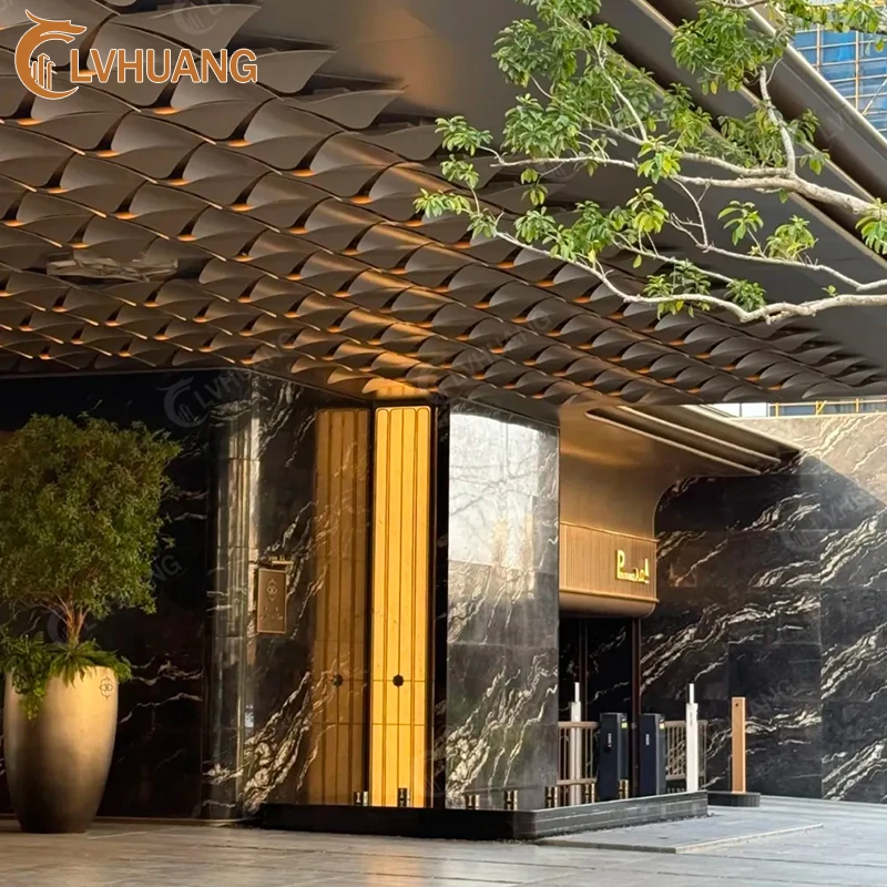 Modern Sculptura Fireproof Custom Special-Shaped Weather China Manufacturer Wholesale Panels 3D Sculptural Premium Aluminum Ceil