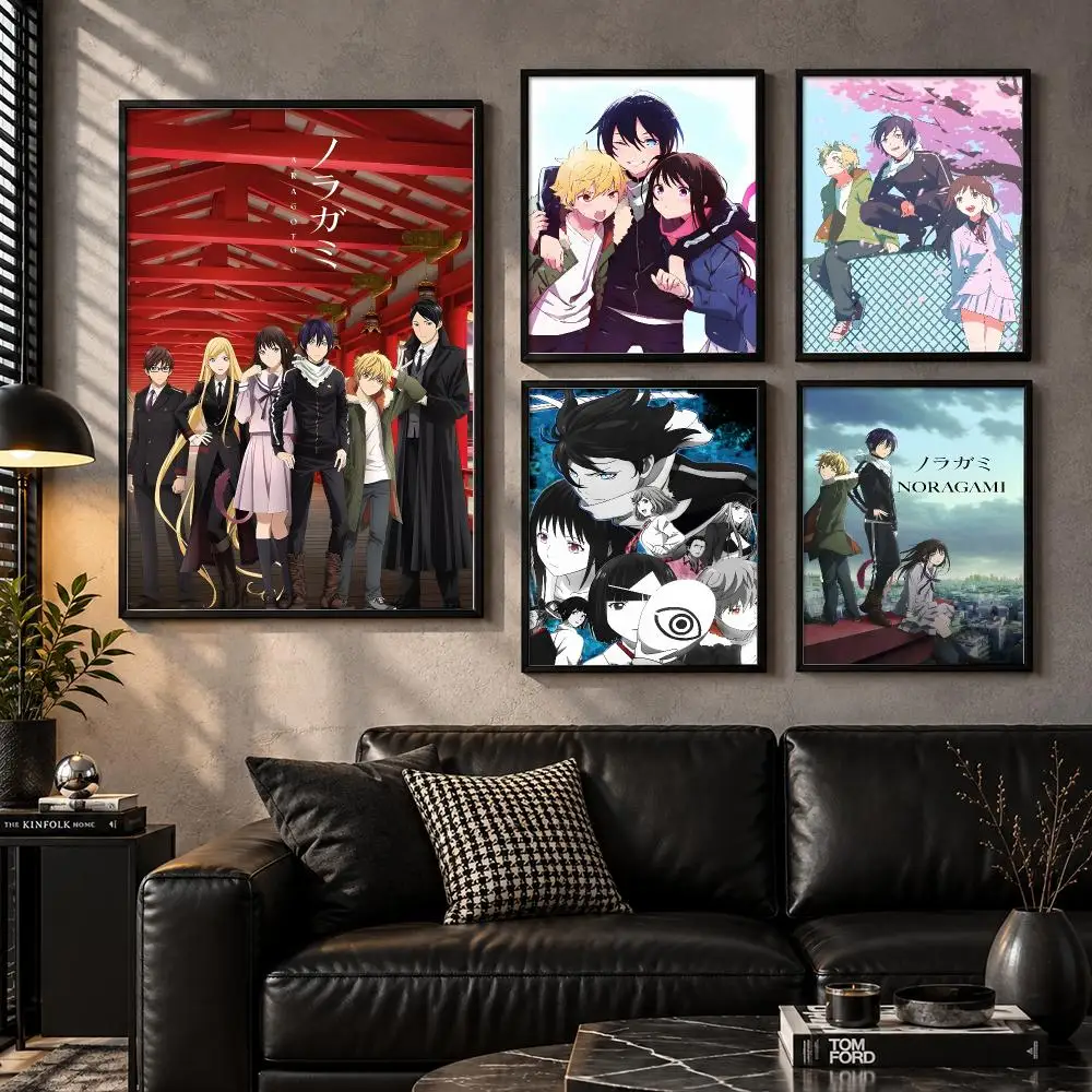 Noragami Supernatural Spirit Quest City Fantasy Anime Series Poster Stylish Unframed Wall Art Prints for Bedroom & Living Room