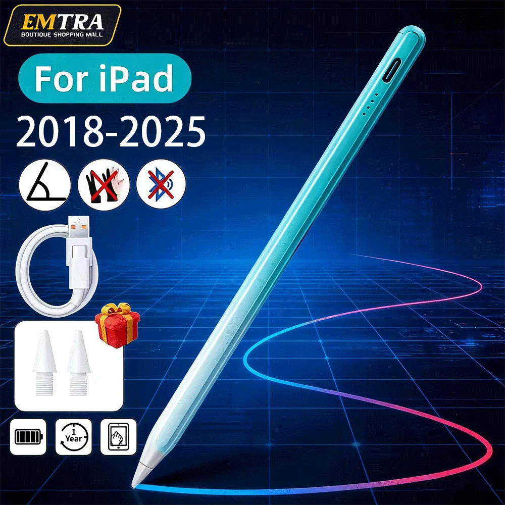 

Стилус градиентного цвета для Apple iPad Palm Rejection Power Display для iPad Pencil Accessorie 2025-2018 Air Mini Stylus Pen