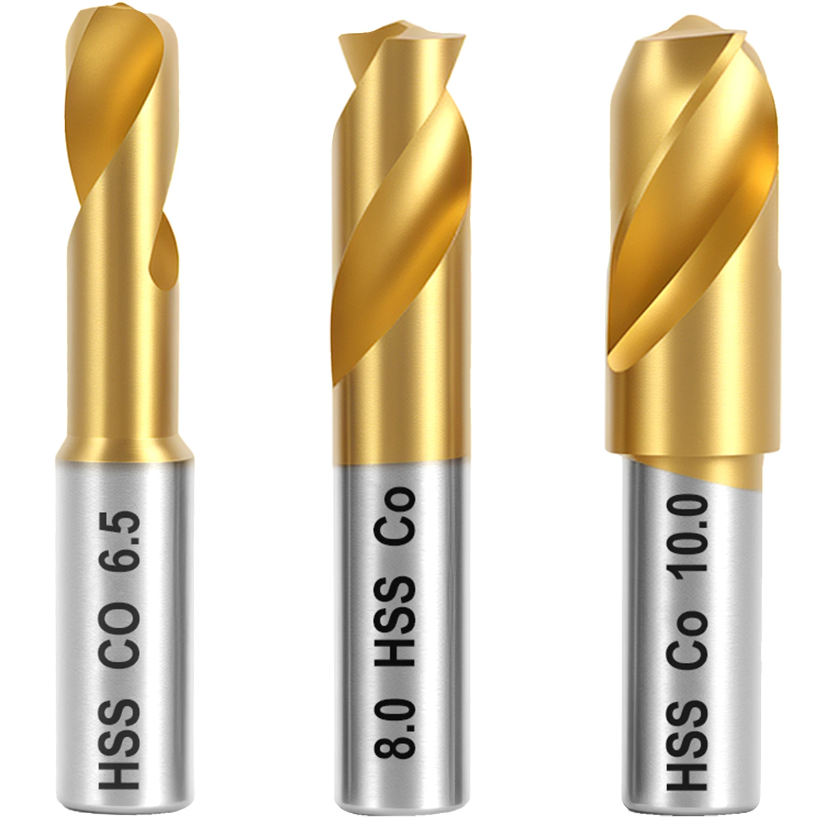 3Pcs HSS Spot Weld Drill Bit High Speed Steel Cobalt Spot Welding Cutter Drill Bit Easy Separation Spot Welded Panel 6.5/8/10mm