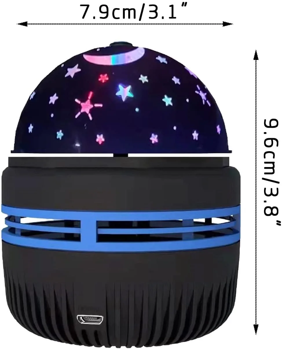 Disco Ball Light Projector com USB, DJ Projetor de Natal, Strobe Party Light, Música para carro, Home Party Mirror, LED USB Magic Spinning Laser Lamp