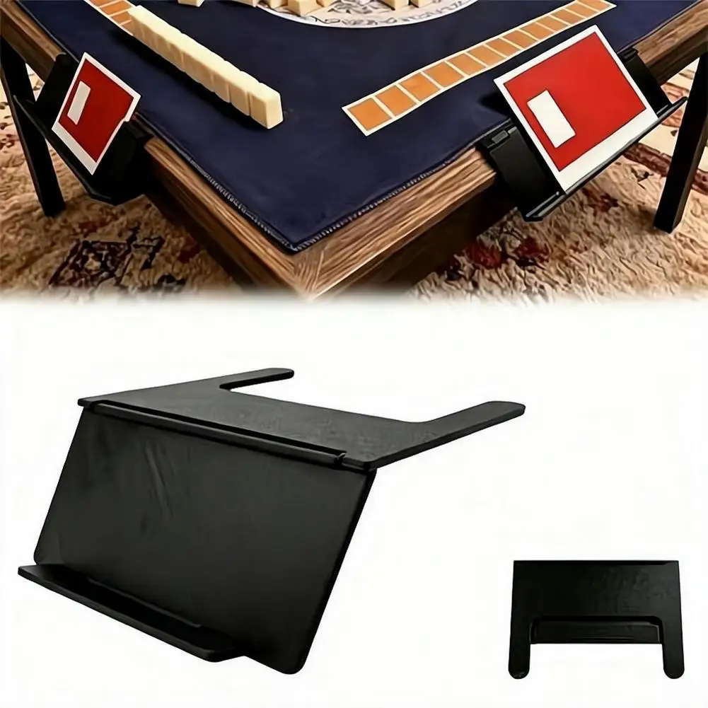 Mahjong Card Holder for Table, Space-Saving Card Holder for Board Games, Under Mat Slide in Stand Angled Viewing Rack Accessory