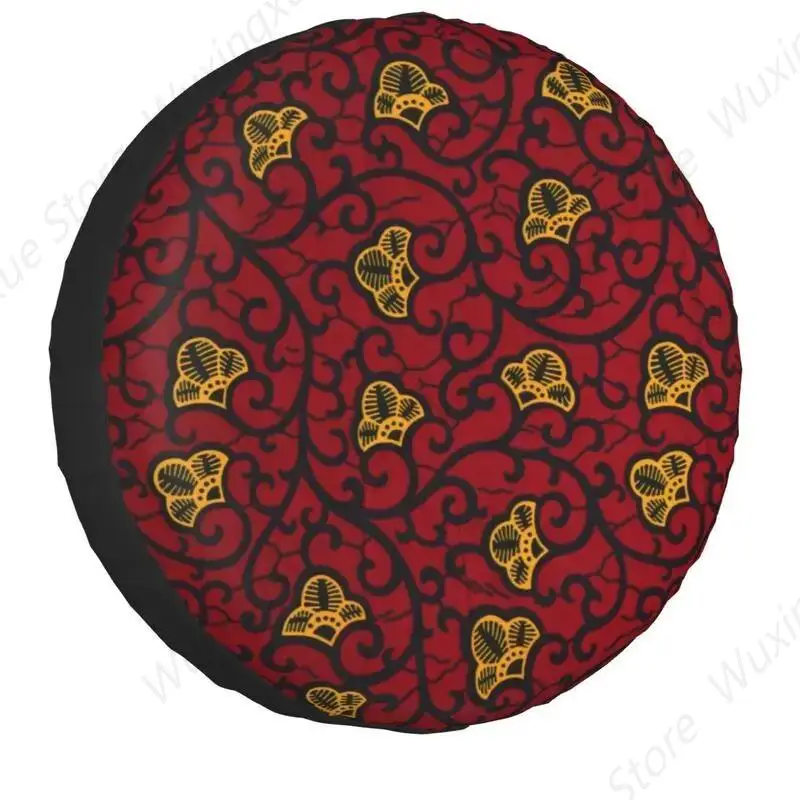 Traditional African Ankara Print Spare Wheel Cover for Suzuki Mitsubish 4WD Trailer Tire Protector 14