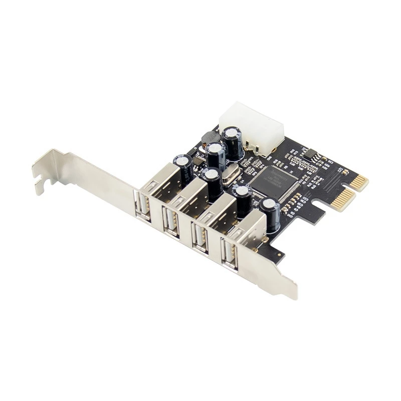 1 conjunto de placa conversora pci-e para 4 portas usb 2.0 chipset mcs9990 permite placa riser usb de troca quente pcb