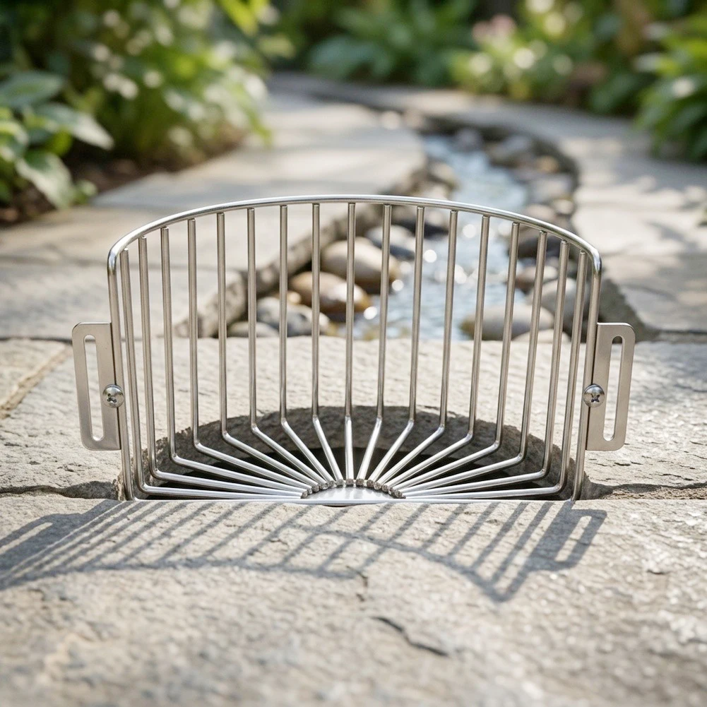 Outdoor Drainage Gutter Filter Strainer Corner Drainage Grille Floor Drain Strainer Easy Installation Outdoor Drainage