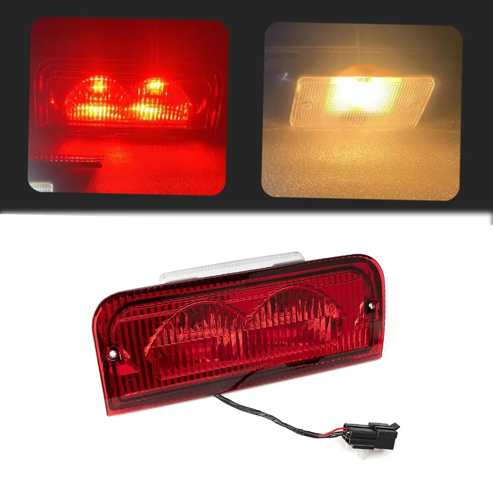 Full halogen high mounted brake light, interior ceiling light F2UZ13A613B, XC2Z13A613BA, for Ford 1992-2022 Ford E150 E250 E350