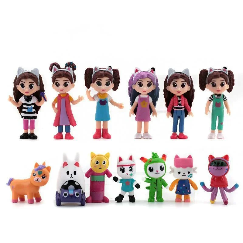 Gabbys House Doll Toys Smiling Cat Figura Hug Girl Gabby Magic House Action Figures Christmas Decoration Toys Kids Navidad Gift