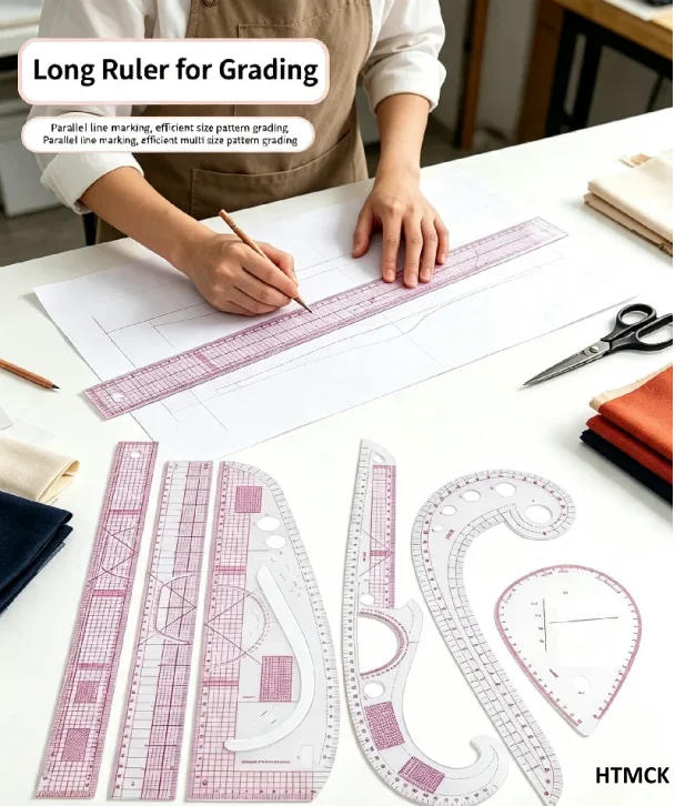 Sewing Gauge Ruler - 6-teiliges französisches Kurvenlineal-Set – flexible Schneiderformen