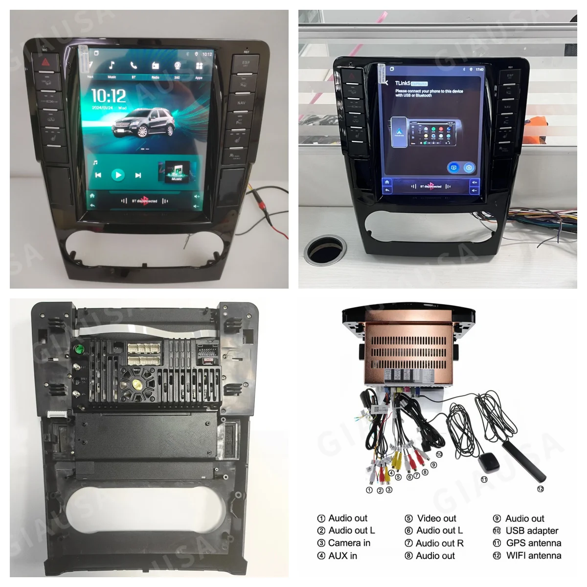 

Car Radio GPS 10.4 Inch For Mercedes Benz ML GL W166 X166 2005-2011 Car Multimedia Video Player GPS Navigation Android13 Carplay