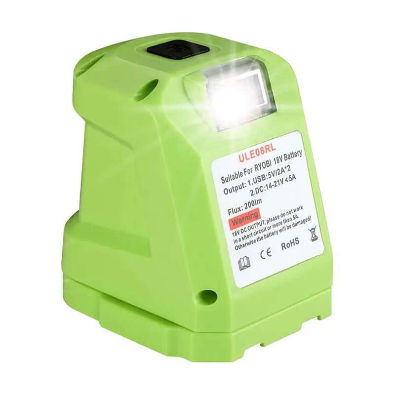 

Портативный инвертор для аккумуляторов Ryobi 18V (P743, PSK005, PBP2003, P107) с выходом постоянного тока