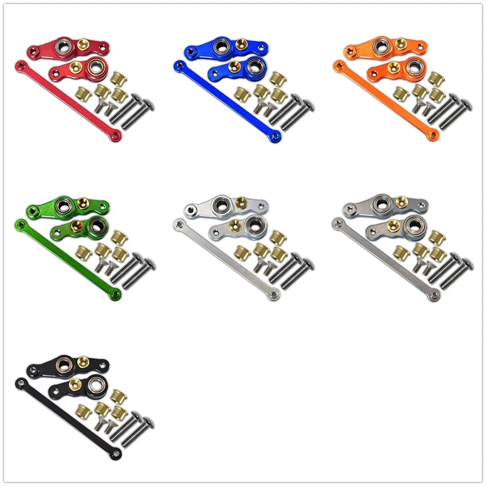 Componenti dello sterzo in metallo gruppo sterzo per Tamiya DF01 TA01 TA02 M1025 HUMMER RC aggiornamenti per auto accessori per parti, 7