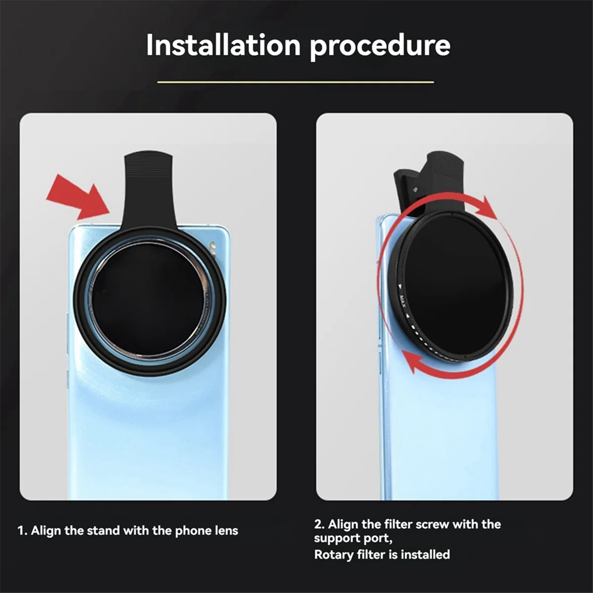 ABLG 67mm CPL Universal with Clip Portable Professional Polarizer Camera Lens Filter for Smartphones Mobile Phone