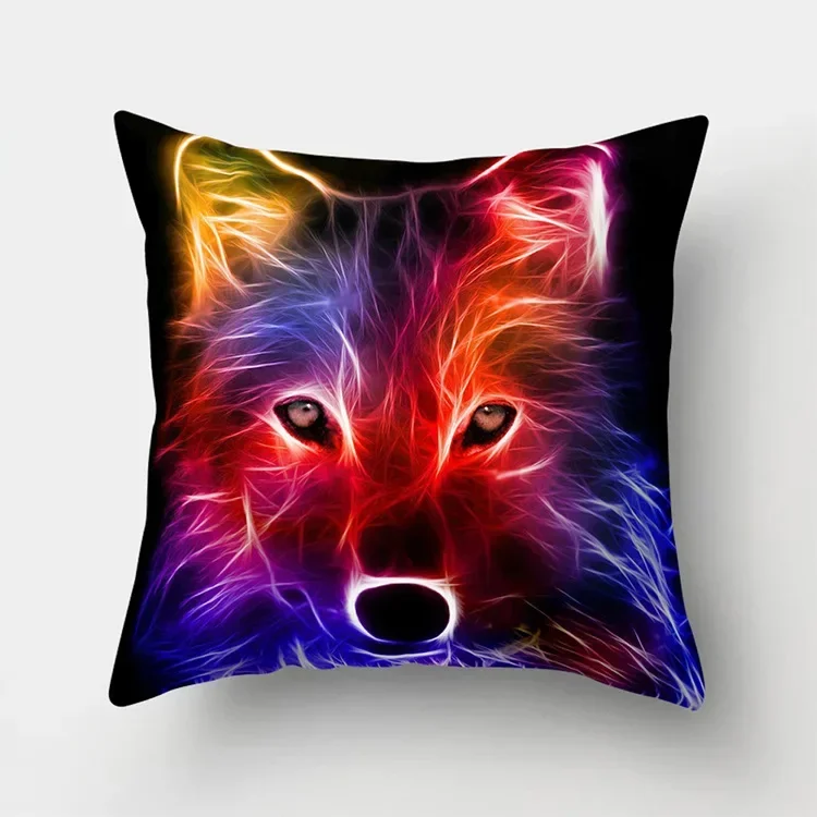 Home Decor Colorful Abstract Patterns Digital Printed Pattern Cushion Cover Suitable for Sofa Bedroom Car Pillow Cover