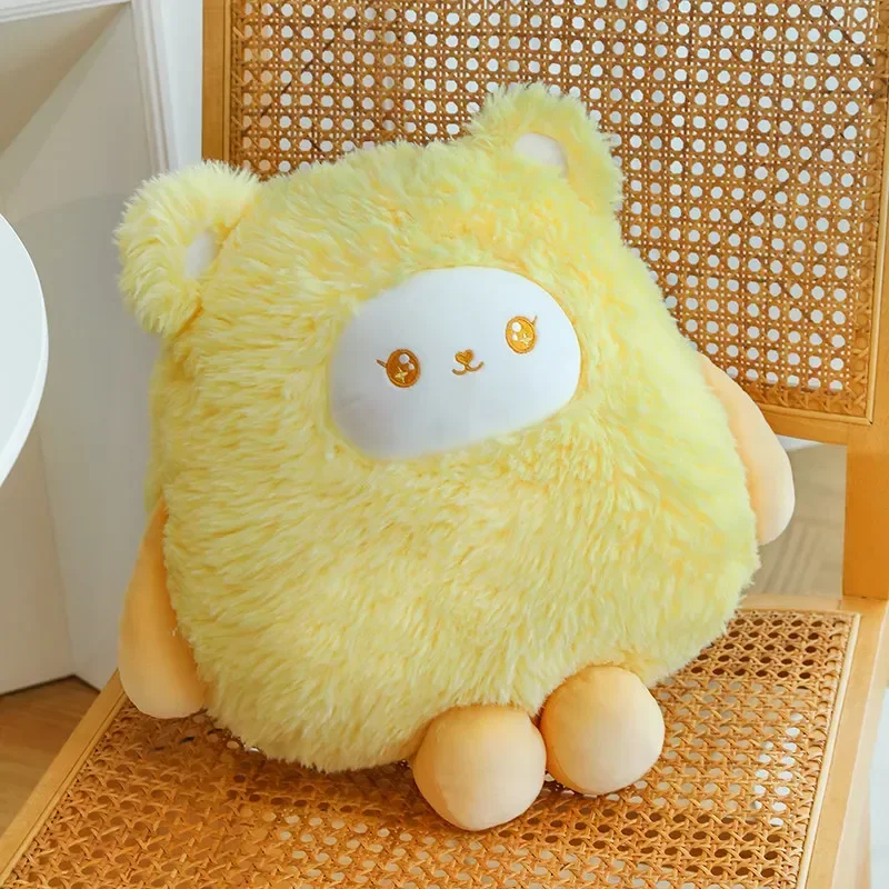 Jouets en peluche de mouton rond potelé, jouets en peluche d'agneau doux, oreiller de dessin animé, coussin de canapé, décoration d'intérieur, cadeaux pour filles, nouveau