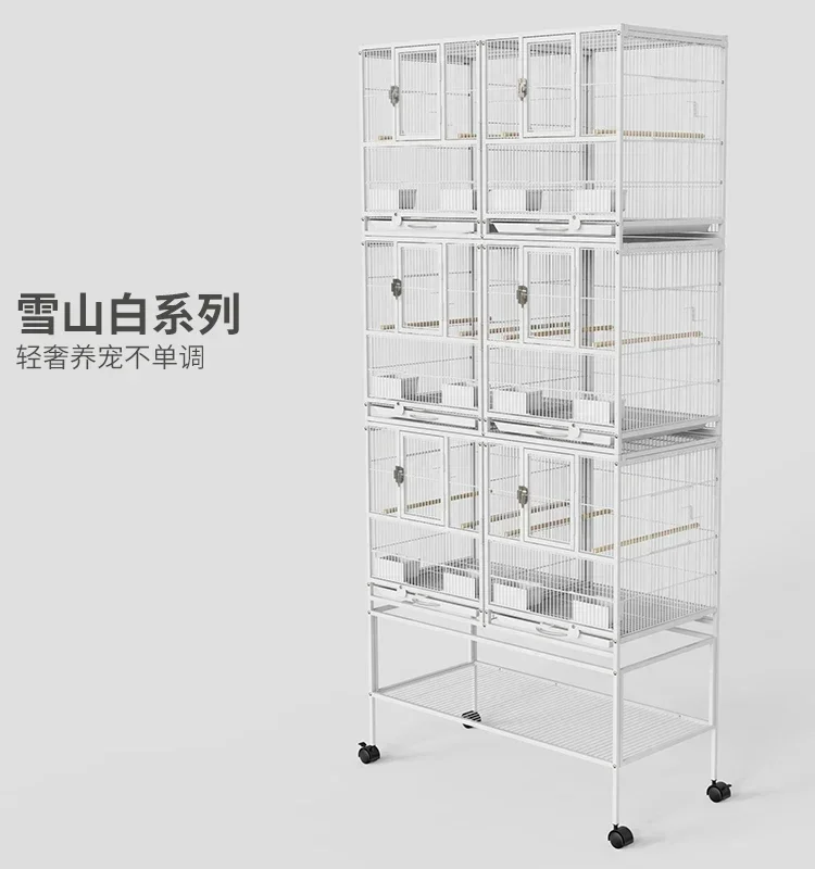 

six-square lattice parrot bird breeding cage superimposed bird cage separation layered compartment cage splash-proof large Hot s