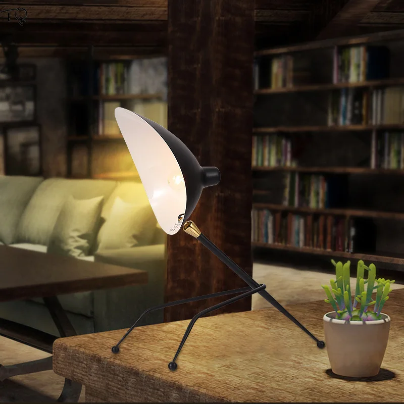 Imagem -03 - Modern Industrial Dawn Aranha Serge Mouille Table Lamp Led Ferro Arte Decorativa Mesa Luzes Living Modelo Quarto Bedside Bar