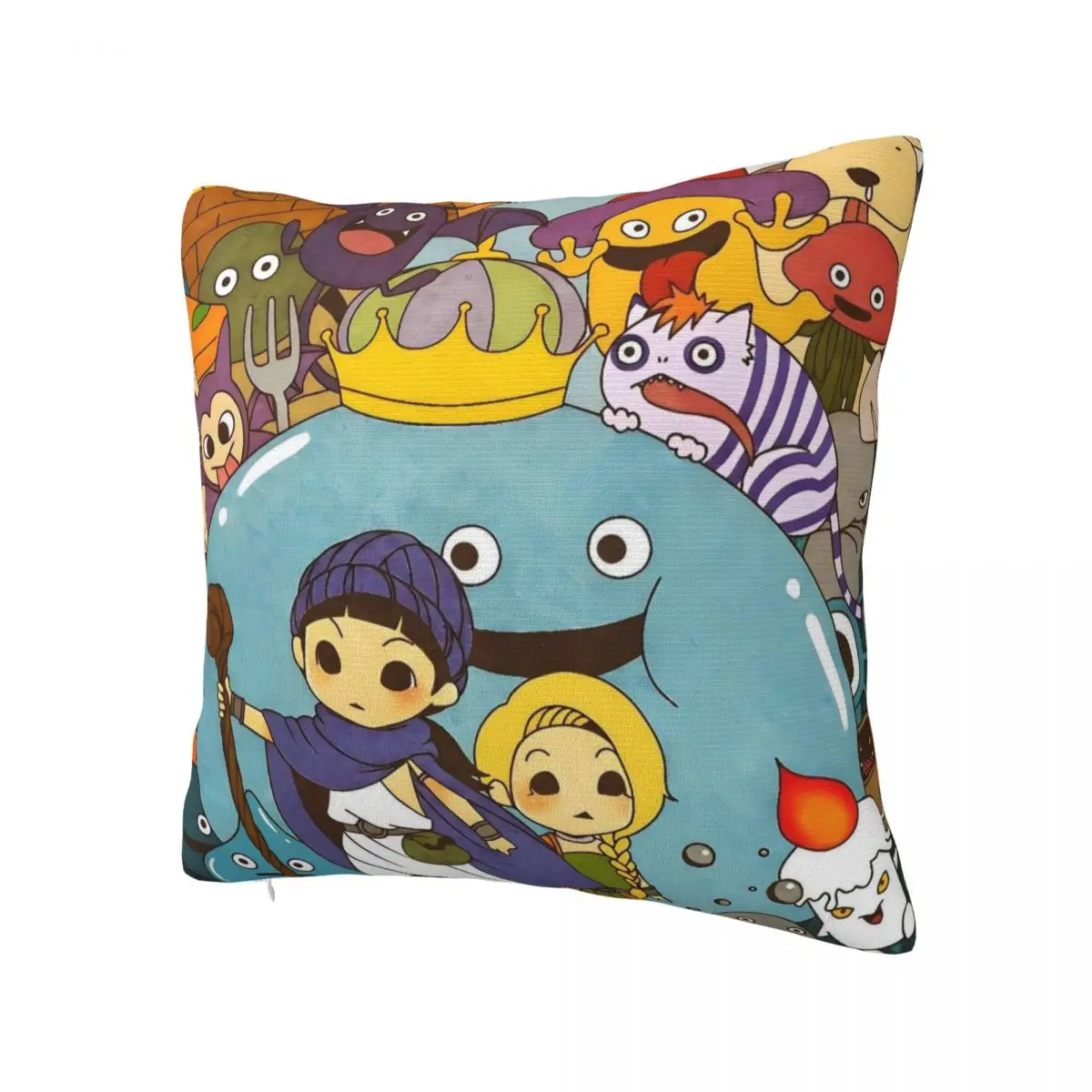Pillow Case D-Dragon Quest Slime Soft Pillow Cover Retro Trendy Cushion Cover Printed Pillowcases For Sofa Home Decorative
