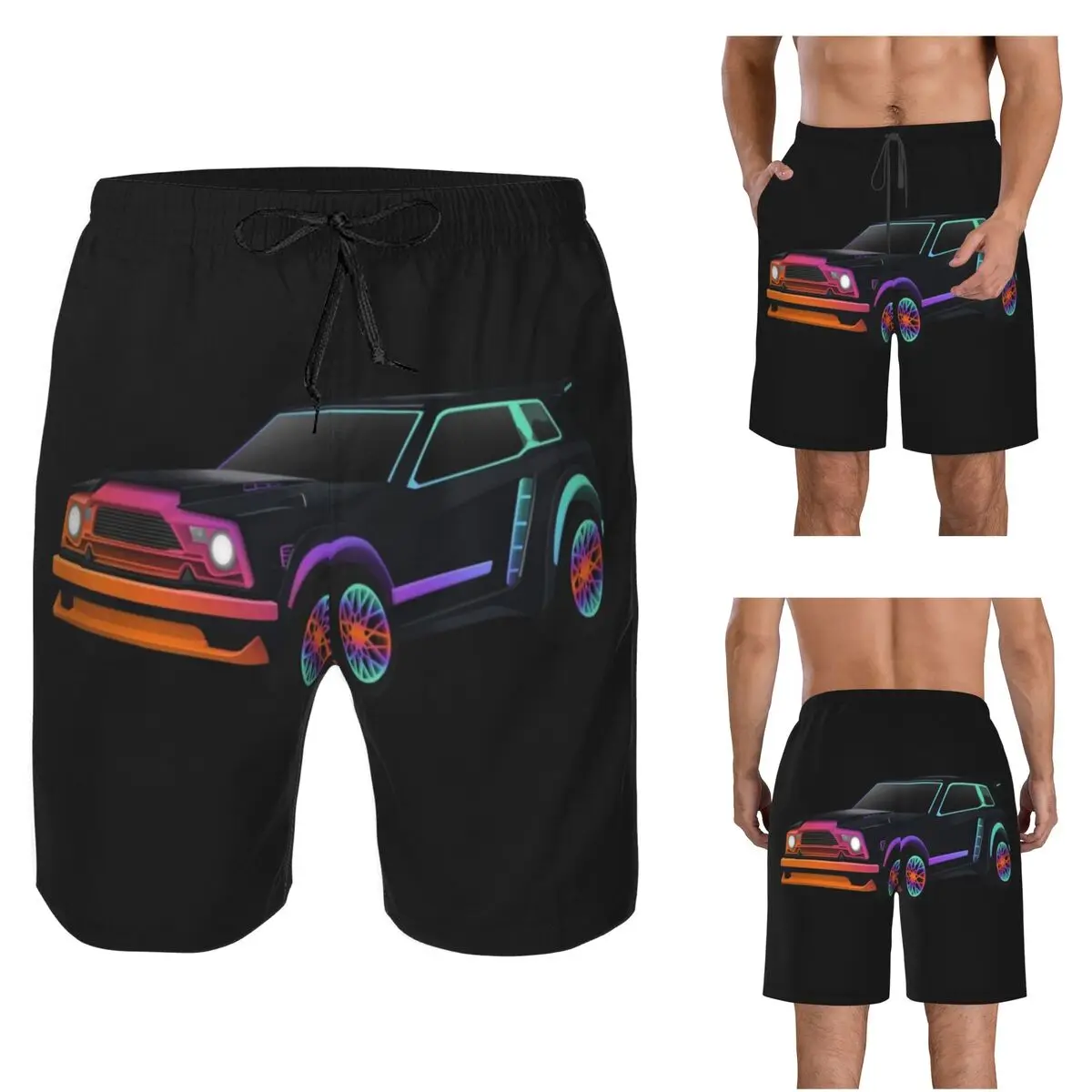 Rocket League Fennec Trunks Beach Board Shorts Casual Quick Dry Swim Summer Men Pants