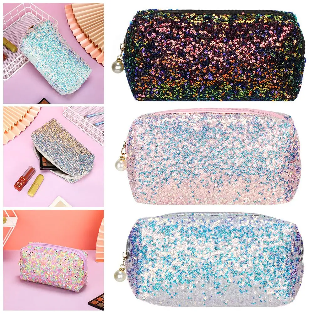 High Quality Handbags Mermaid Sequin Pen Bag Makeup Bag Zipper Pouch Cosmetic Storage