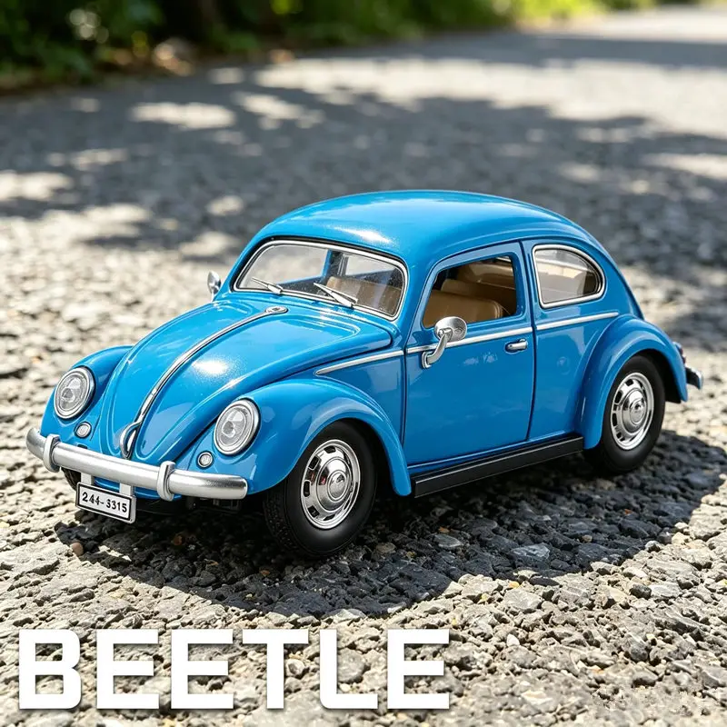 1:24 Beetle 1967 Alloy Classic Retro Car Model Simulation Diecasts Metal Vintage Vehicles Car Model Sound Light Cellection Gifts