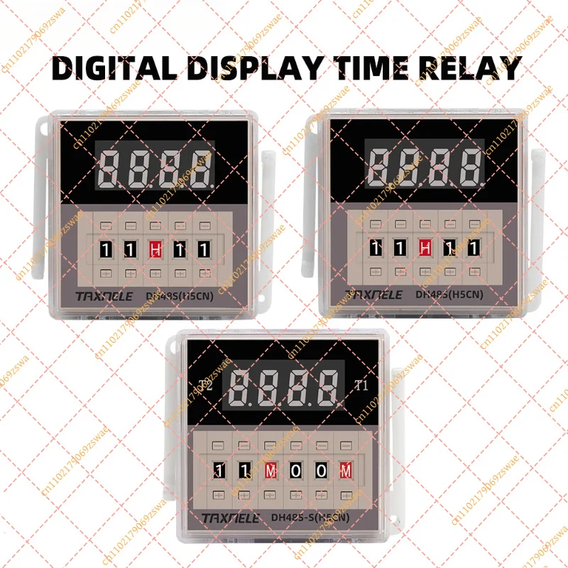DH48S Series Digital LED Time Relay, Power-On Delay Timer Switch with Relay Base