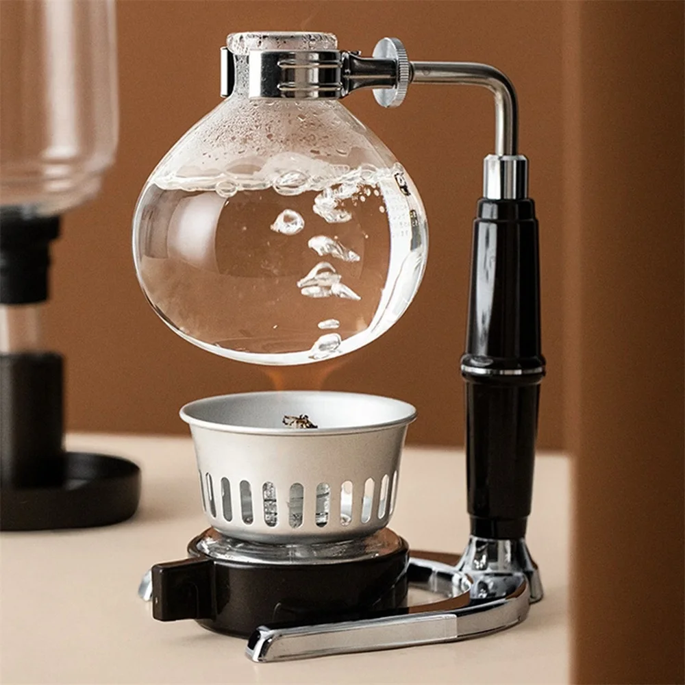 TCA-5 Glass Siphon Coffee Maker - 3 Cup Professional Brewing System - Stylish and Durable For Home Dorm Office Coffee Shop