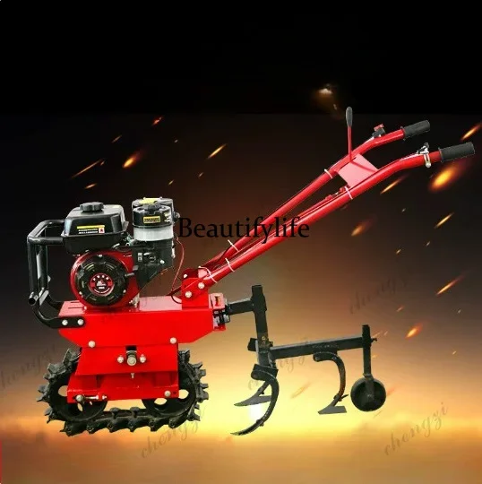 AB AB02  chain-rail micro-tiller, single wheel plower, digging trencher