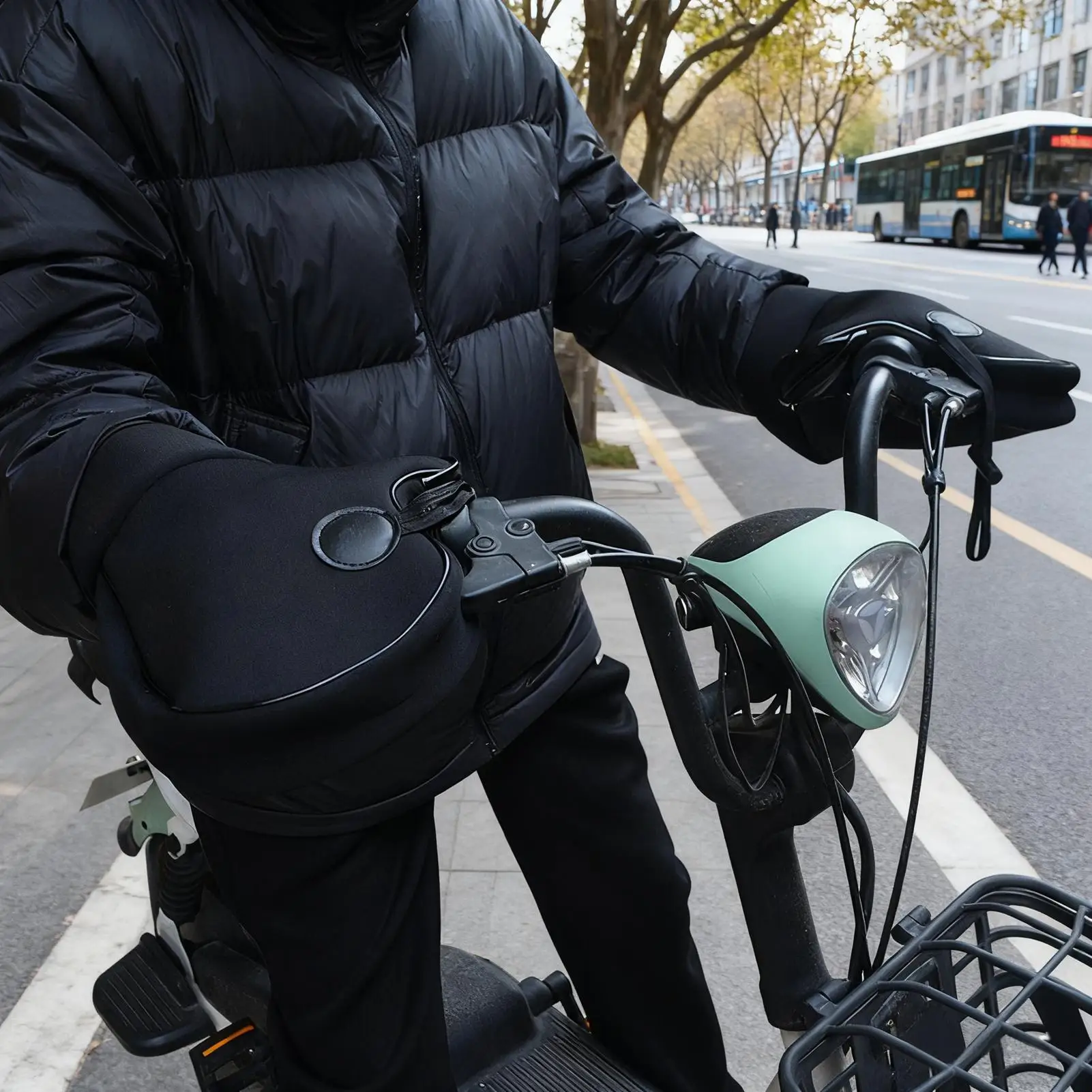 

Motorcycle Handlebar Mitts Windproof Warmer Handle Grip Snowmobile Handlebar Muffs For Riding Winter Cycling Racing Motorbike