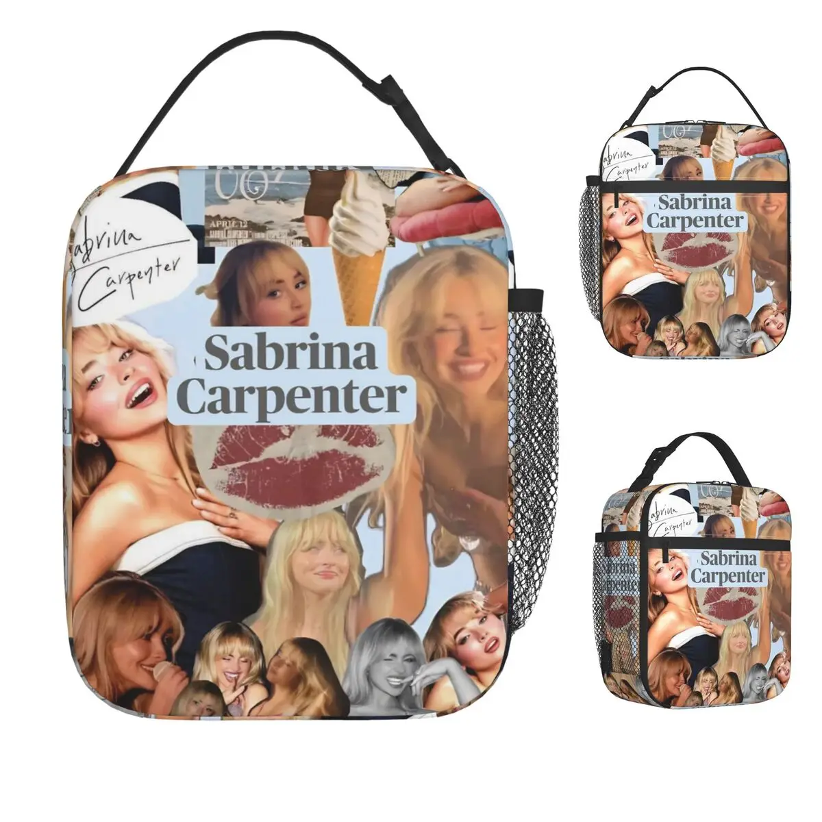 

Sabrina Carpenter American Singer Lunch Bag Office Lunch Box For Child Funny Graphic Design Tote Food Bags Oxford Cooler Bag