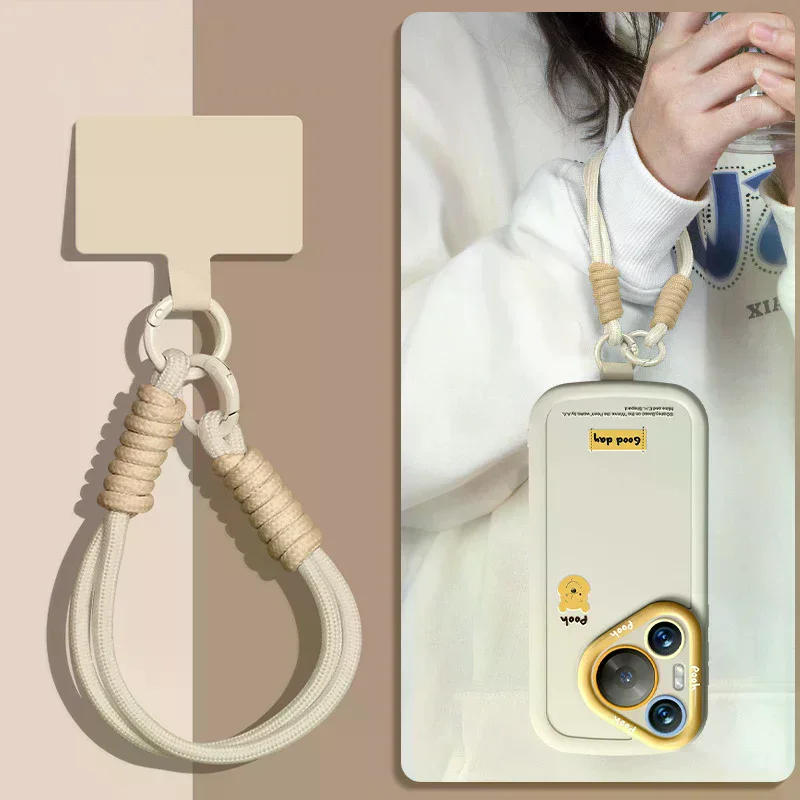 1 Piece Bag Chain Mobile Phone Lanyard Pendant Portable Easy To Carry Wristband Advanced Solid Color Short Keychain