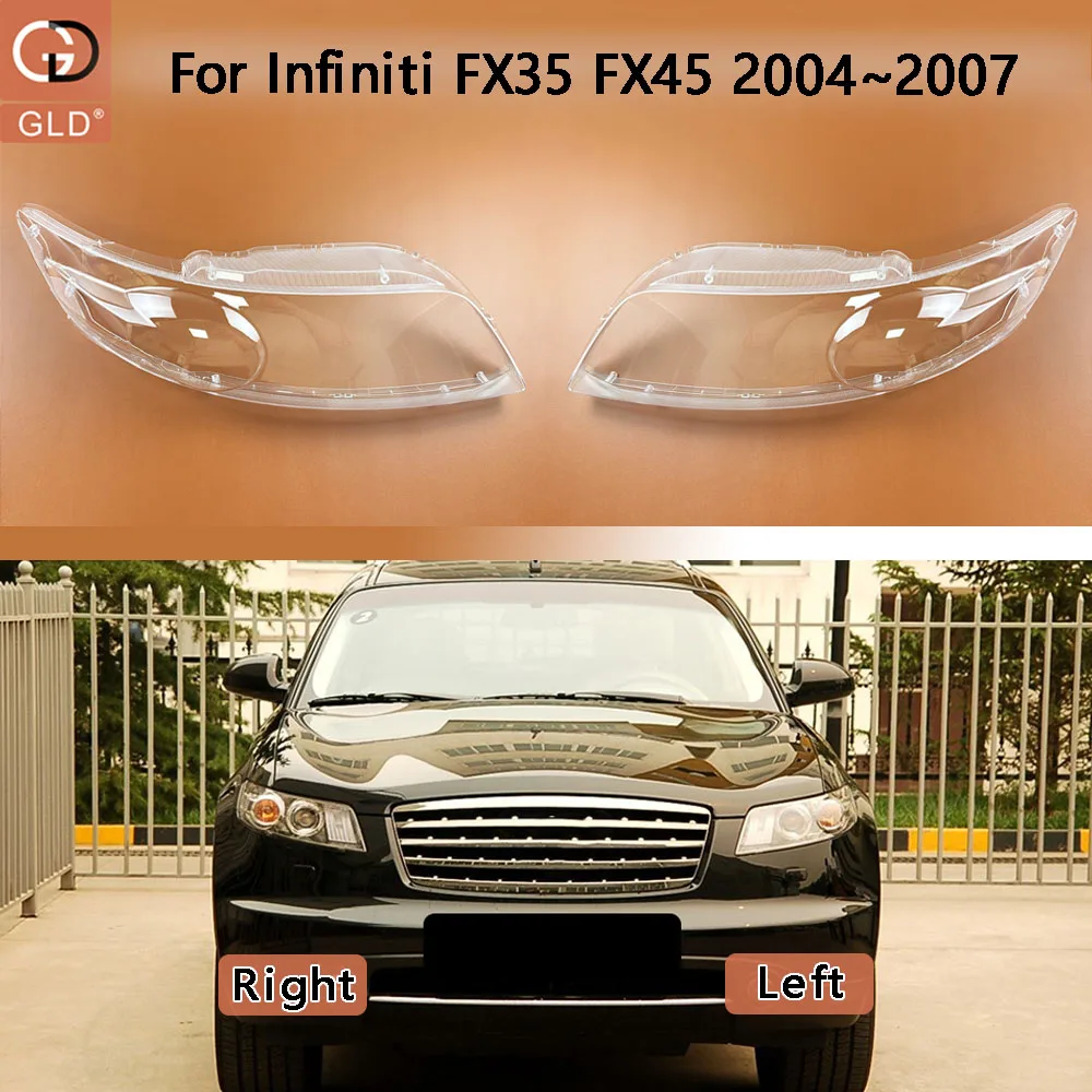 Car Accessories Headlamp Cover For Infiniti FX35 FX45 2004 2005 2006 2007 Transparent Lampshade Headlight Shell Lens Plexiglass