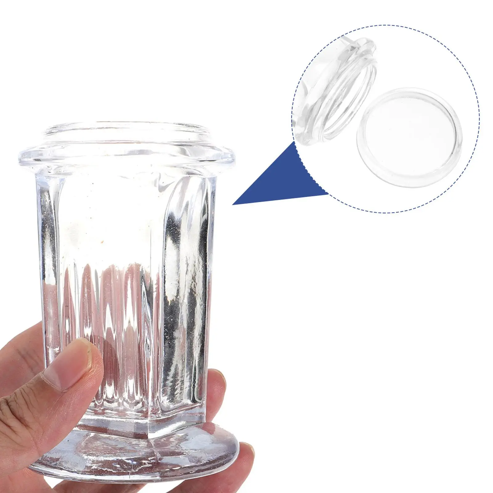 Glass Staining Jar 5-Slide Capacity Laboratory Tank Vertical Transparent for Labs