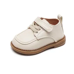 Mocassins en cuir à essence Mary pour enfants, chaussures plates non ald pour tout-petits, chaussures souples pour bébés