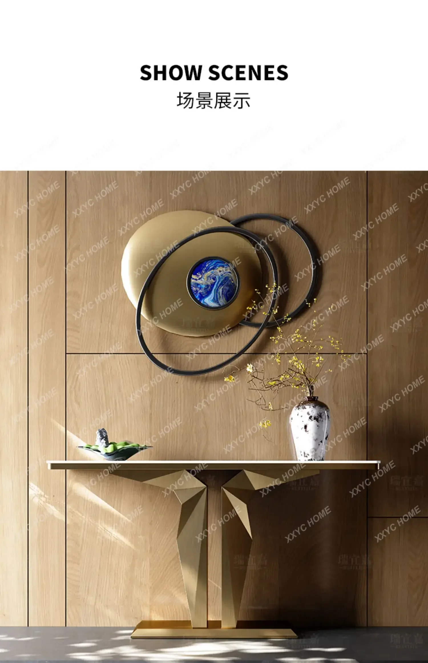 High-end entrance table Light luxury entry is opposite the door, corridor, aisle, entrance platform