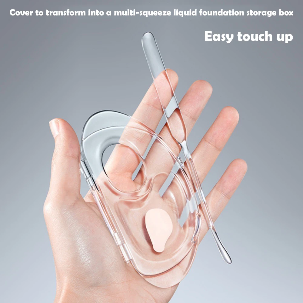 لوحة كريم أساس سائل قابلة للطي من الأكريليك مجموعة أدوات مكياج خلط كريم قضيب مجموعة تخزين لوحة اختبار مستحضرات التجميل ملحقات التجميل