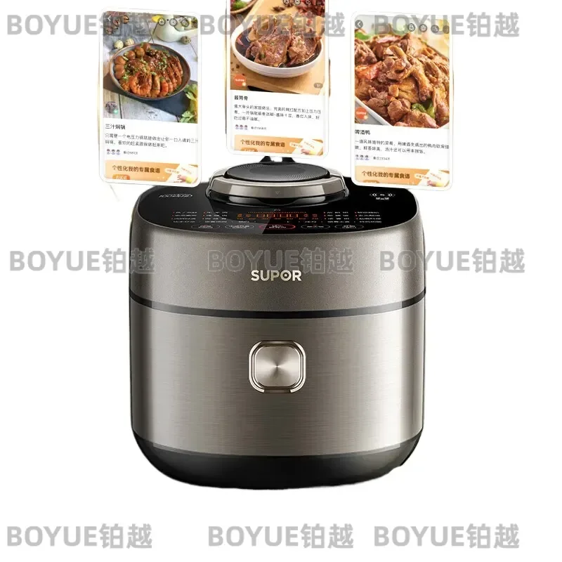 Supor 5L Dual Lid Electric Pressure Cooker Smart Delay Timer Multi Function Rice Steamer Pot Kitchen Appliance