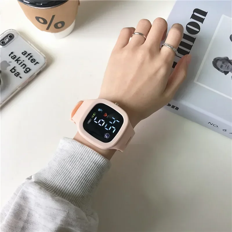 Cat-Ear Kids Watch with Bracelet Waterproof Digital Watch LED Sports Electronic Wristwatch for Girls Boys Students Children Gift