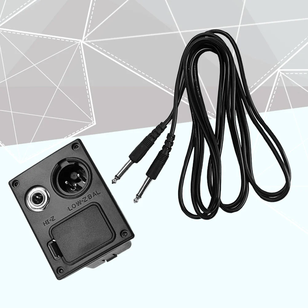 9 فولت حامل للجيتار باس القيثارة نشط لاقط شقة جبل مع 4-Pin B-نوع جاك 6.35 مللي متر كابل إخراج الرصاص