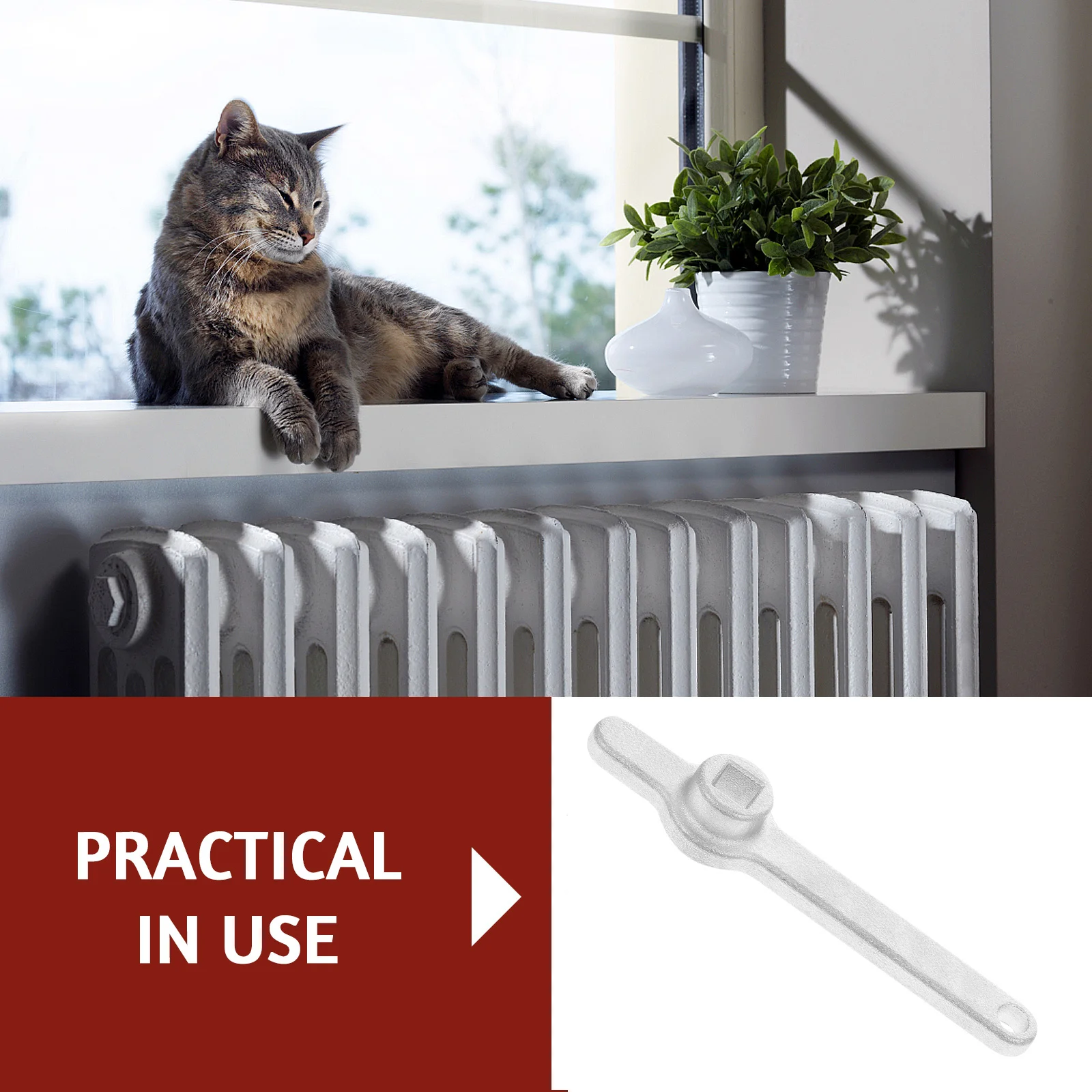 Stainless Steel Radiator Vent Compact Design For Hard-To-Reach Heatsinks Bleed Valve Tool Universal Plumbing Key Square Hole