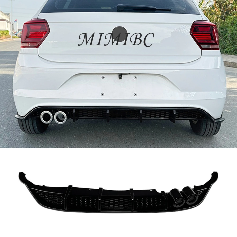 

For VW Volkswagen POLO MK6 2019-2024 Car Rear Bumper Lip Diffuser Splitter Spoiler Body Kit Car Accessories