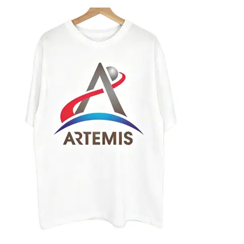 Unisex Artemis II Space Program T-Shirt Skin-Friendly Cotton Crew Neck Short Sleeve High Street NASA Fan Casual Graphic Tee