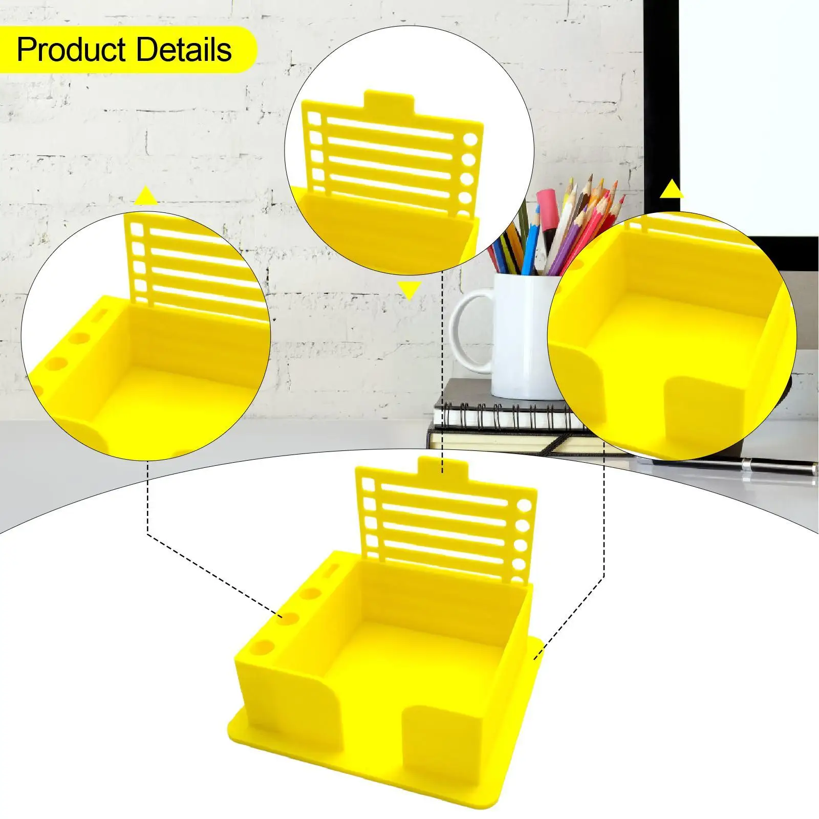 Sticky Note Holder Compact Note Pad Holder Reusable Memo Pad Organizer Sticky Note Stencil for Home Office Supplies Workers Desk