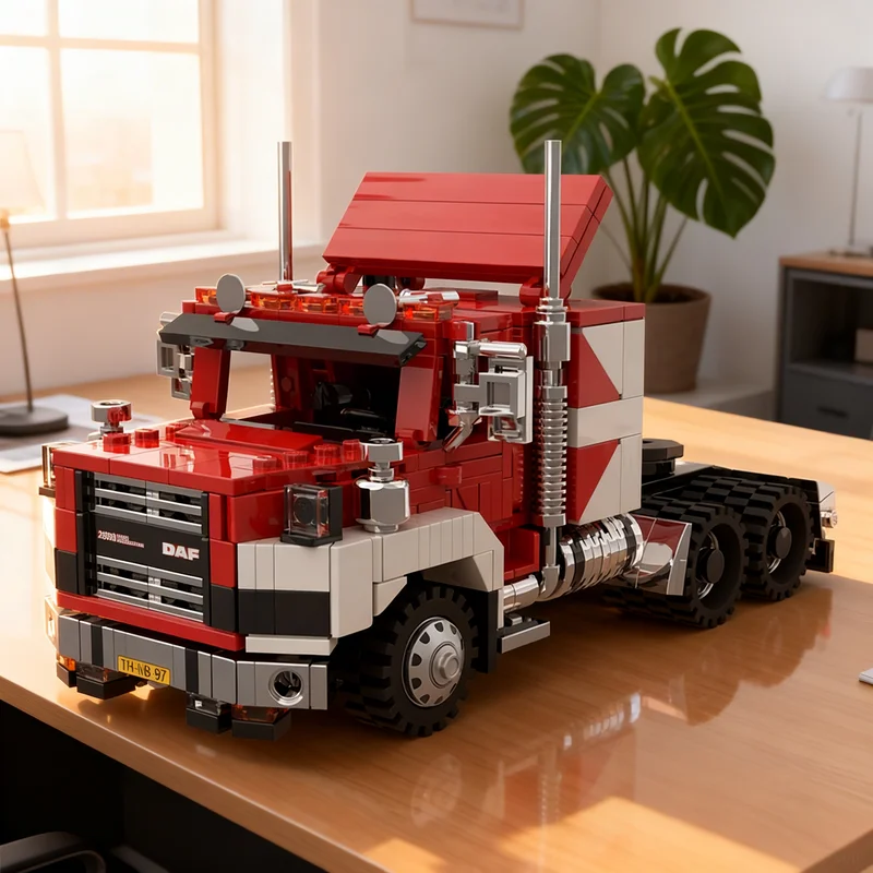 

737pcs MOC Daf NTT Truck City Champions Model Building Blocks Creative DIY Gift Display Decor Assemble Premium Adult Kids Desk