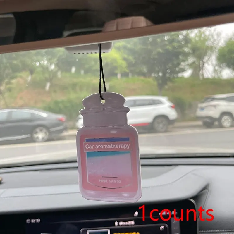 Pink Sand Beach, Freesia and English Pear Scent (International Trend) Car Fragrance Tablets, Wardrobe Air Freshener, Perfume, Rearview Mirror Decoration, Car Interior Pendant, Natural Scent Air Purifier, Anime Cartoon Toilet Fragrance Sachet, Living Room Office Room Bedside Hanging Ornament